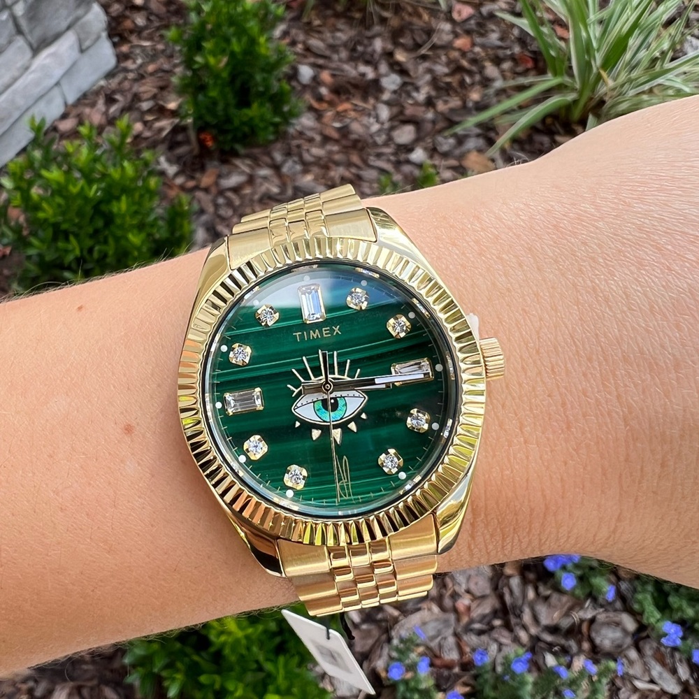 TIMEX X JA LEGACY MALACHITE TRIBE EYE WATCH (Worn once)